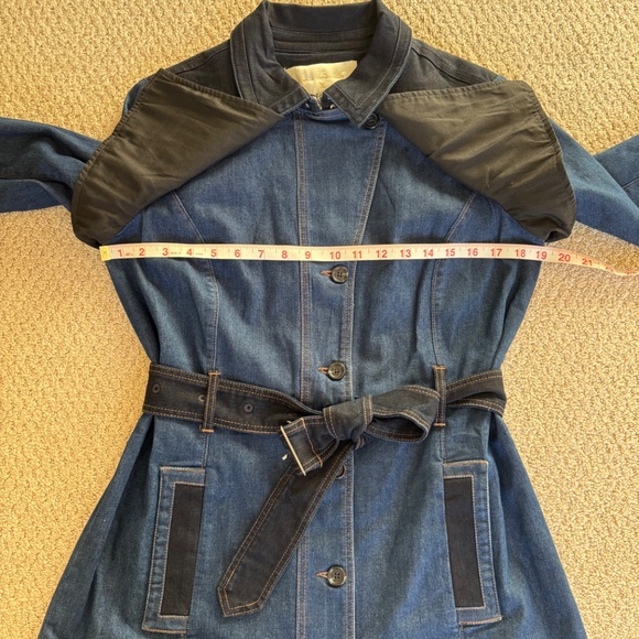 Christian Siriano Gloria Vanderbilt Denim Trench jacket 6 - Picture 9 of 16